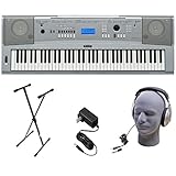 yamaha dgx230 76 key digital piano pack with stand power supply and headphones