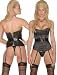 5 pc Diva Corset Set, 2X/42, BLACK