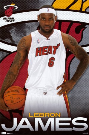 Miami Heat LeBron James Sports Poster Print - 22x34 Poster Print Collections Poster Print, 22x34 Poster Print, 22x34