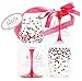 C.R. Gibson 16-Ounce Acrylic Wine Glasses, By Lolita, Set of 2, BPA Free, Measures 3.5