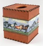 Running Free Horses Boutique Tissue Box Cover - Resin