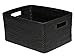 KOUBOO Rectangular Rattan Storage Basket, Black