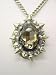 Large Sparkly Stone Rocker Pendant with Metal Spikes Unisex