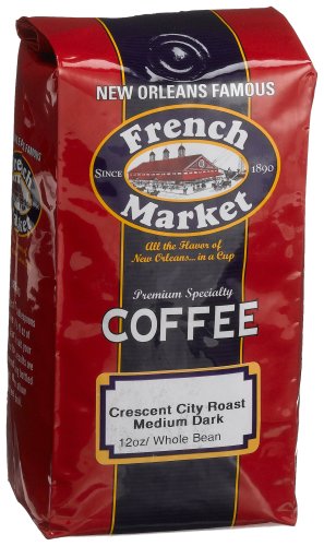 French Market Crescent City Roast, Whole Bean, 12-Ounce Bags (Pack of 3) by French Market