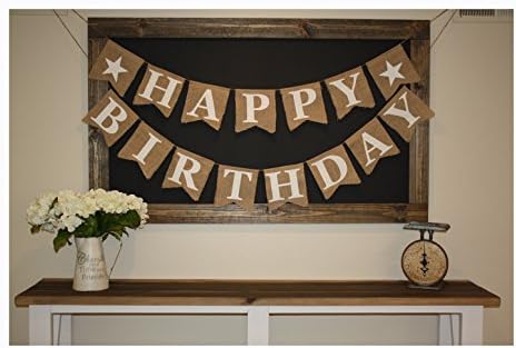 HAPPY BIRTHDAY Burlap Banner