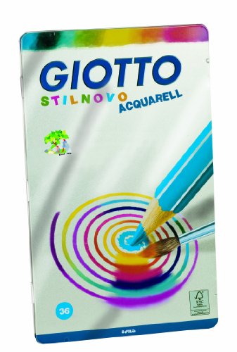 Giotto Stilnovo Acquarell pastelli colorati acquarellabili in scatola metallo da 36 colori Giotto Stilnovo Acquarell pastelli colorati acquarellabili in scatola metallo da 36 colori