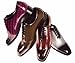 Bolano Mens Exotic Faux Eel Print Oxford Dress Shoe in Purple and Black: Style Brayden Purple-049