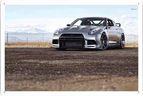 Vehicle Automobile Motor Car 16052 Adv 1 Wheels Nissan Gt R Tin Sign Metal Poster Plate (20x30cm) By Auto TinSign