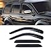 VIOJI 4pcs Dark Smoke Outside Mount Style Sun Rain Guard Vent Shade Window Visors Compatible with 98-03 Dodge Durango 00-04 Dakota Crew Cab (Aka Quad Cab) Which Has 4 Full Size Doors