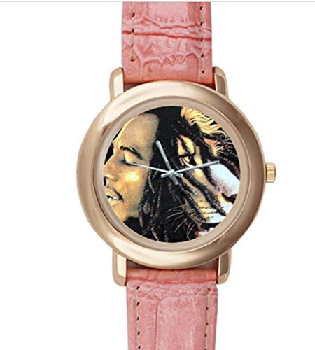 Dababy Custom Bob Marley And Tiger Steel metal leather band Watch Wrist Watch for women xmas gift
