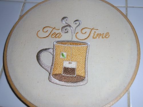 Tea Time 6 inch Embroidery Art Hoop