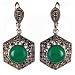 Romantic Valentines Gift Earrings Sterling Silver Onyx Jewelry 1 inches (erg200)