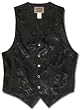 Floral Jacquard Men's Vest in Black