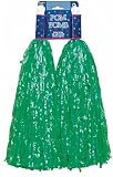 Plastic Pom Poms - Green (2 count)