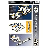 NASHVILLE PREDATORS OFFICIAL LOGO 11"x17" ULTRA DECAL WINDOW CLING SET