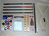 BILLARD-KOMPLETTPAKET (5 Queues, Ballsatz und sehr viel Zubehoer).
