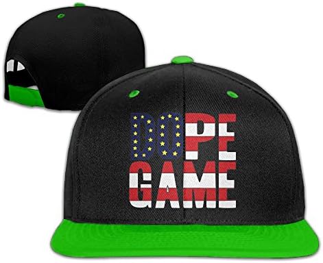 NJ Apparel Patriotic Dope Game Baseball Hat Dancing Flatbill Cap KellyGreen