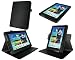 rooCASE Dual-Axis (Black) Leather Folio Case Cover with 23 Adjustable Portrait / Landscape Stand for Samsung GALAXY Tab 2 10.1 (Compatible with NEW GALAXY Tab 2 10.1 Release May 2012)