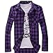Orangetime Men Long-Sleeve Plaid Shirt