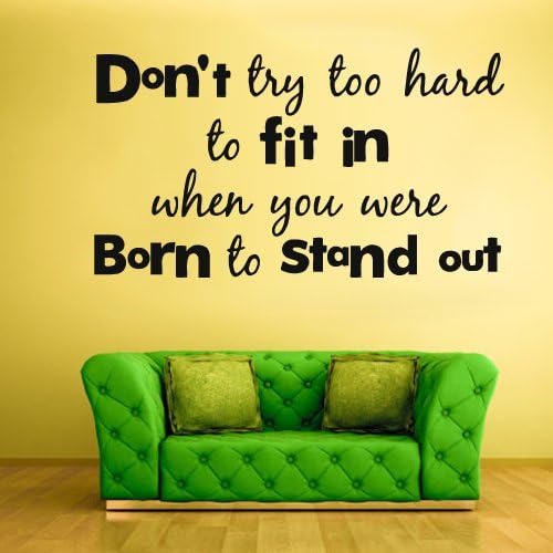 Wall Vinyl Sticker Decals Decor Art Bedroom Design Mural Don't Try to Hard Words Sign Quote (Z829)