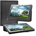 Poetic Slimbook Leather Case for the Asus Transformer TF300 Black with Build In Stand