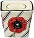 Cosmos Gifts Fine Ceramic Poppy Garden Flower Votive Candle Holder (Include Votive Glass), 3