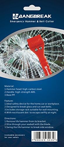 Original Safety Escape Hammer / Auto Life Rescue tool with Seatbelt Cutter / High Quality Car Glass Breaker - Automotive Emergency Window Breaking Punch Seat belts cutter + Must-Have Escape Tool + 10 Year Guarantee