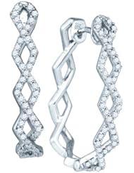 0.50CTW DIAMOND FASHION HOOPS