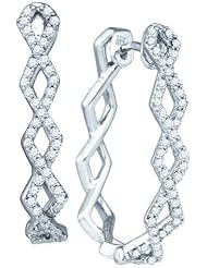 0.50CTW DIAMOND FASHION HOOPS