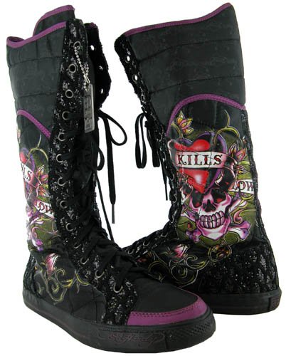 Ed Hardy Shins Black mid-calf
