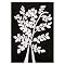 Printed Floral Wall Art - Black