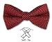 image and picture of Men's Self Tie Pattern Bow Tie Red/Silver