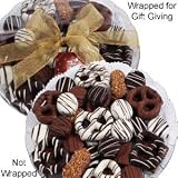 SCHEDULE YOUR DELIVERY DAY! (36 Pc) Premium Belgian Chocolate Milk, Dark and White Dipped Treats Gift Platter
