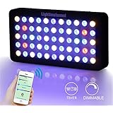 Lightimetunnel WIFI LED Aquarium Light for Reef Coral Fish Tank Lighting 165w Dimmable Full Spectrum