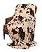 Regal Comfort Sherpa Luxury Throw Western Style Cow Print, Rodeo
