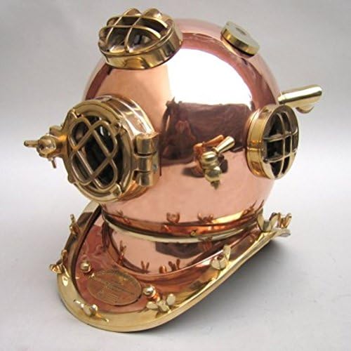 18" Brass Diver helmet with Copper Finish Mark V US Navy Decorative Gift