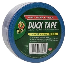 Duck Brand 527267 1.88-Inch by 20-Yard Colored Duct Tape, Blue, 6-Pack