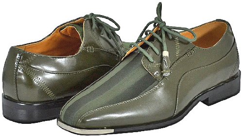 Expressions 4925 Olive Mens Dress Shoes