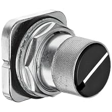 Siemens 52SA3Q1 Heavy Duty Selector Switch Operator, Water and Oil Tight, 2 Positions, NEMA 12/13 Only, Flush, Black, Q Cam Code