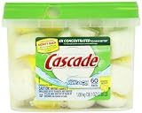 Cascade ActionPacs Dishwasher Detergent with Extra Bleach Action, Lemon Scent, 60-Count Container