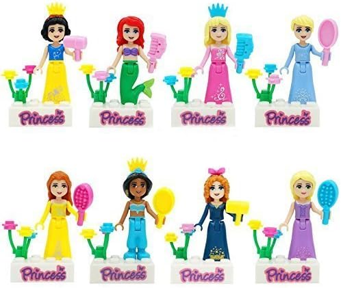 Princess Girl Minifigures For Children buildingblocks brick compatible 8 pcs /Set 4.5 cm.