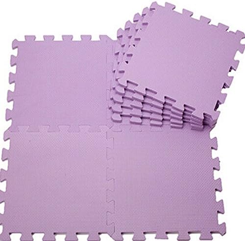 10pcs EVA Foam Puzzle Mat Playroom Floor Baby Crawling Pad Kids Toys Purple Color