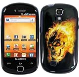 For T-Mobil Samsung Gravity Smart T589 Accessory – Fire Skull Design Hard Protective Hard Case Cover