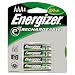 Energizer Rechargeable AAA Cells, 4 Batteries Per Pack (Pack of 2)