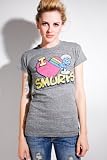 Junk Food - Women's I Love Smurfs Tee (Steel Heather)