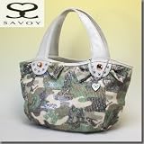 【新入荷】サボイ(SAVOY) 迷彩柄リボン付きスパンコールトート19SM9341104