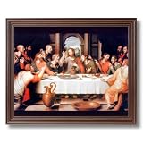 The Last Supper Jesus Christ Religious Picture Framed Art Print