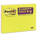 Post-it® Super Sticky Super Sticky Large Format Notes, 8x6, Four Colors, Four 45-Sheet Pads/pack