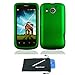 For Huawei Vision 2 II Rubberized Hard Snap On Phone Protector Cover with Stylus Pen and ApexGears (TM) Phone Bag (Green)
