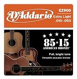 D'Addario 85/15 American Bronze Jeu Acoustique Extra Light EZ900